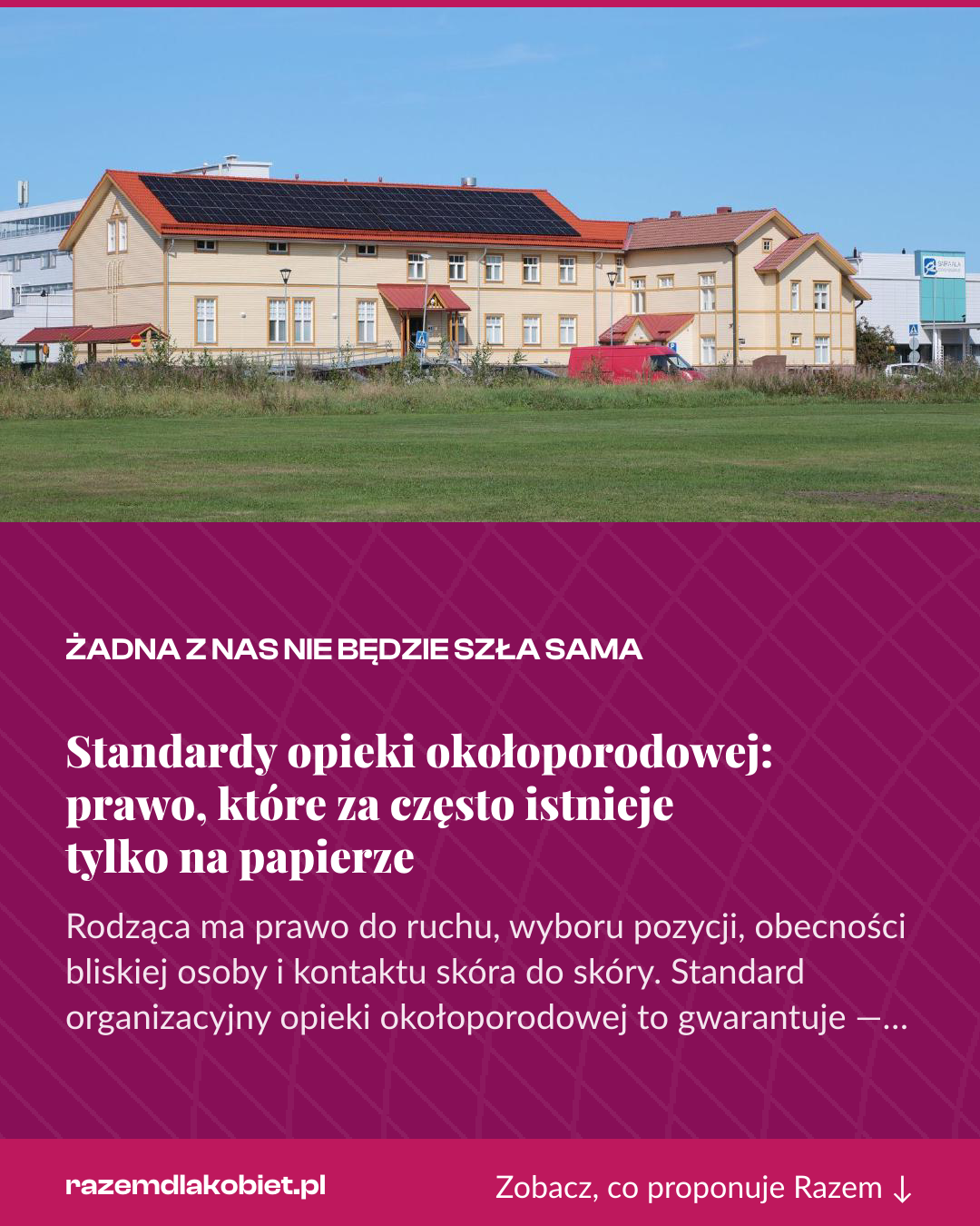 Grafika pionowa do udostępnienia: Standardy opieki okołoporodowej: prawo, które za często istnieje tylko na papierze